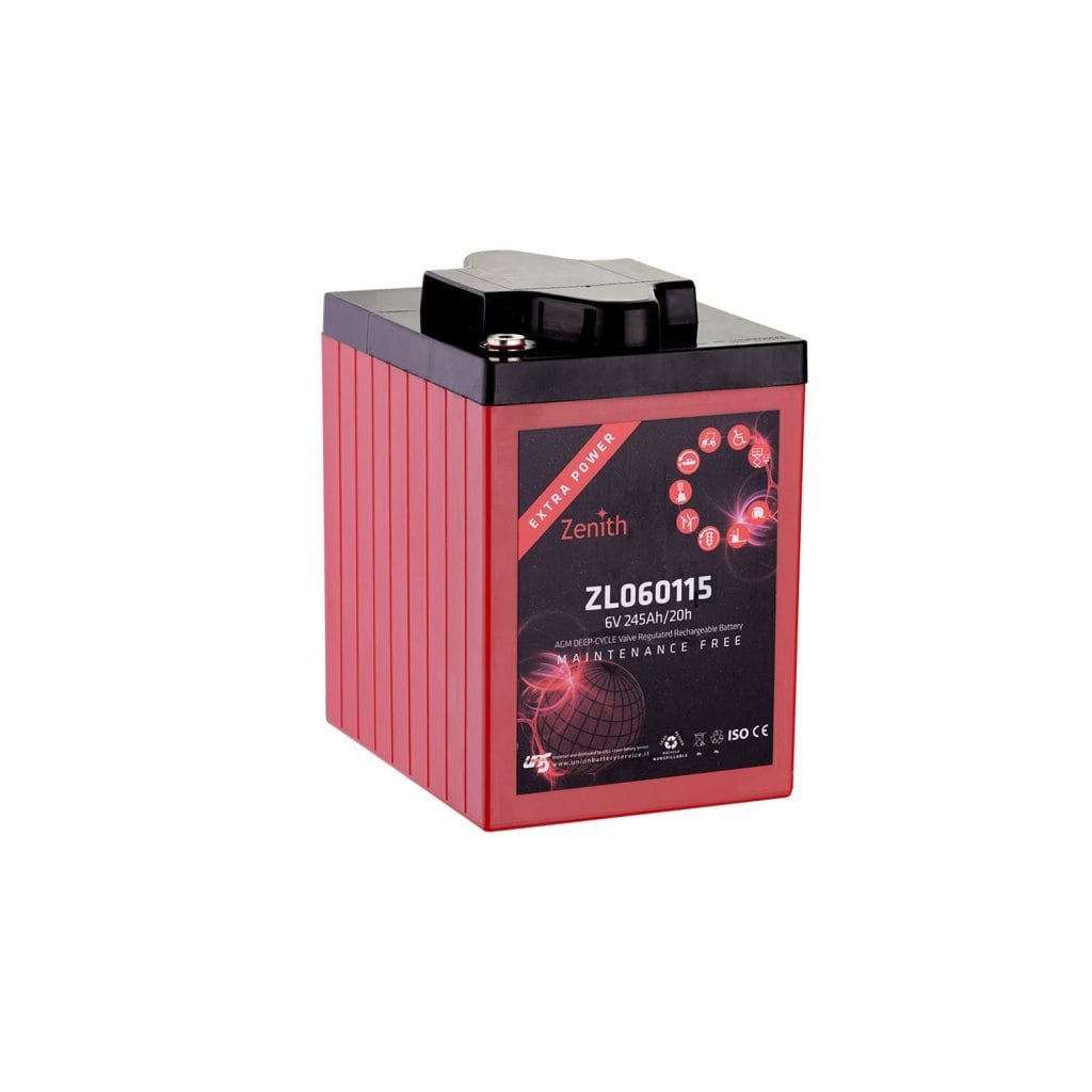 Batteria Zenith ZL060115 6V 190/225Ah AGM deep-cycle senza manutenzione