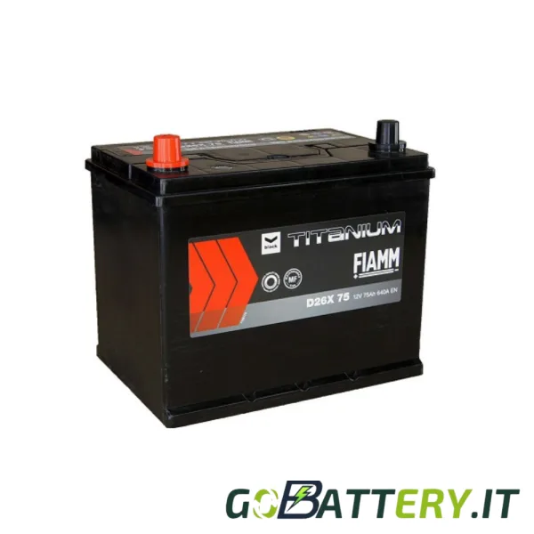 Batteria Fiamm Black Titanium 75Ah 640A positivo a Sinistra