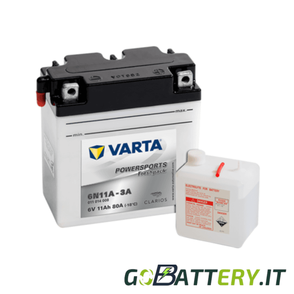 BATTERIA MOTO VARTA 6V 11AH 80A 011014008