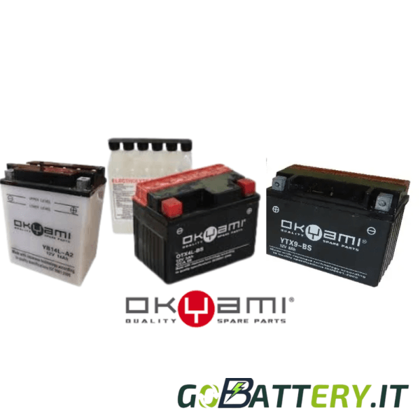 BATTERIA MOTO OKYAMI OB14L-B2 CON ACIDO 12V 14 AH CCA 190