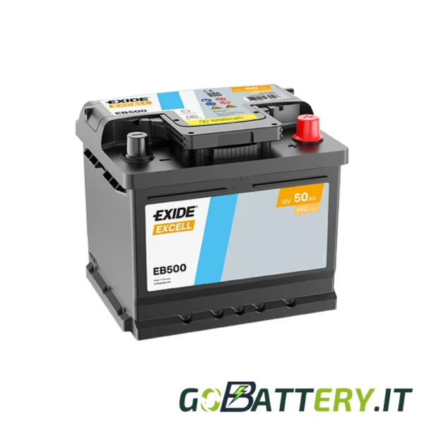 Batteria Auto EXIDE EB500 12V 50Ah 450A