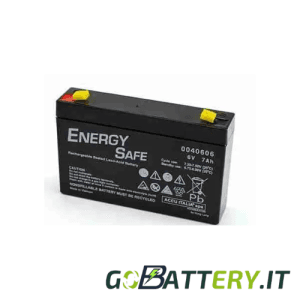 batteria 6v 7ah AGM Energy Safe per allarmi e giochi